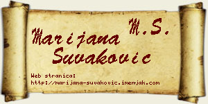 Marijana Šuvaković vizit kartica